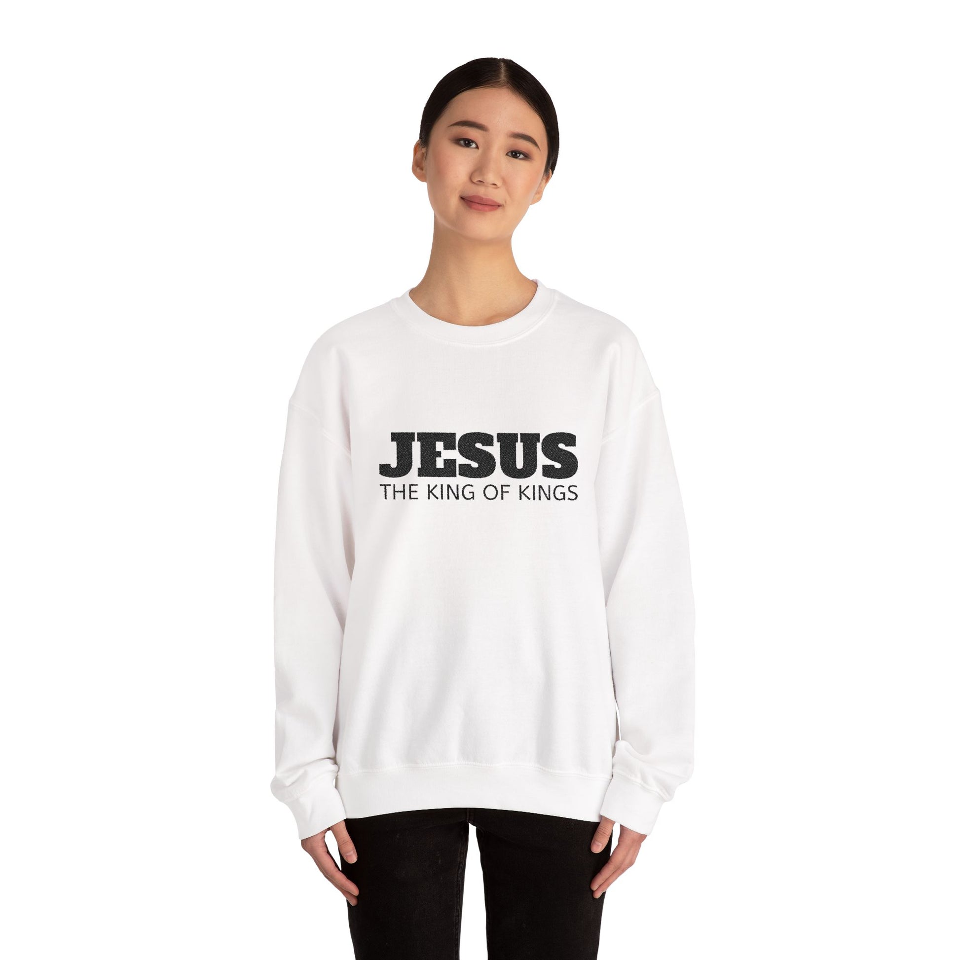 Jesus the King of Kings Crewneck Sweatshirt | Christian Apparel, Faith-Based Gift, Cozy Sweatshirt, Religious Gift, Unisex Fashion